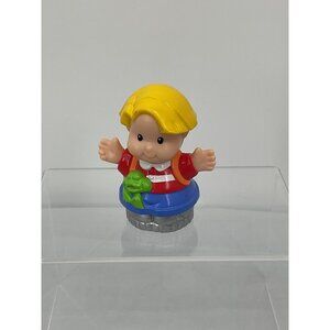Fisher Price Little People Silver Bottom Eddie Holding Frog Action Figure